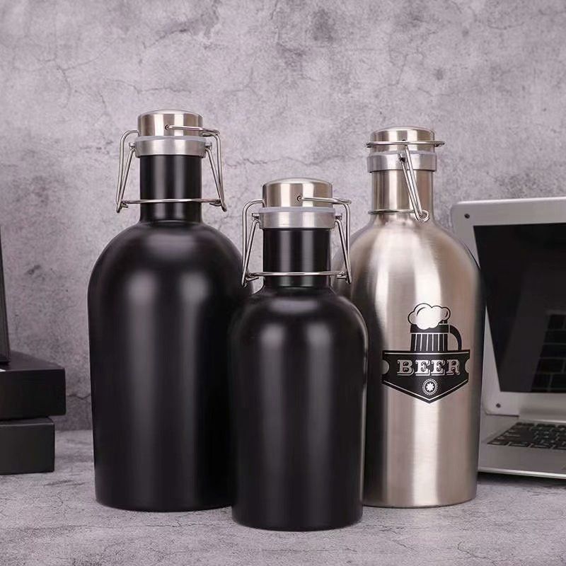 Single Wall & Double Wall Stainless Steel Leak Proof Flip Top Growler