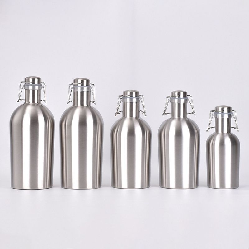 Single Wall & Double Wall Stainless Steel Leak Proof Flip Top Growler