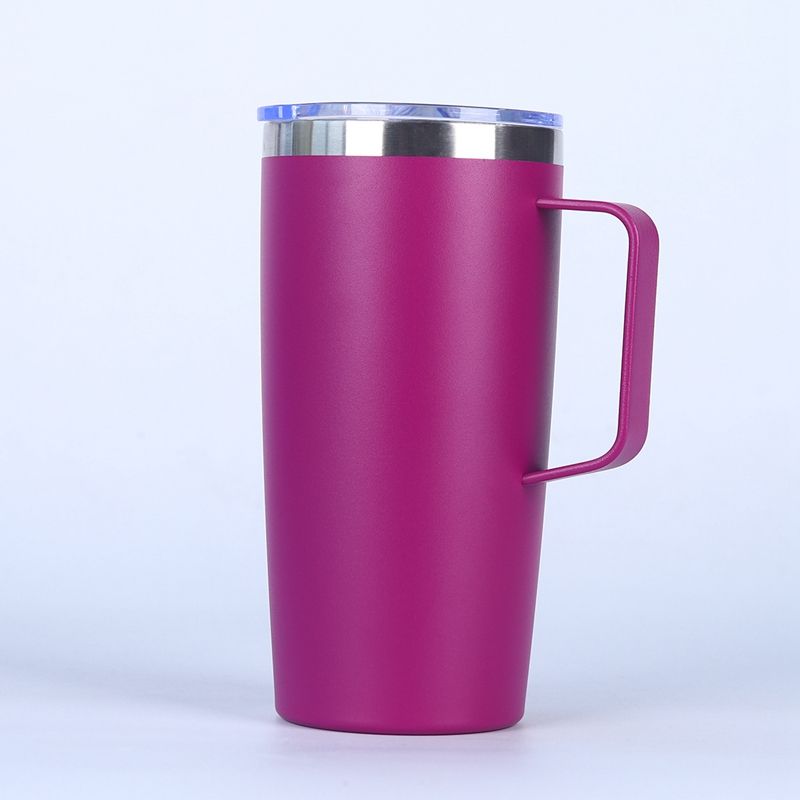 20 oz Insulated Travel Coffee Mug with Handle and Lid