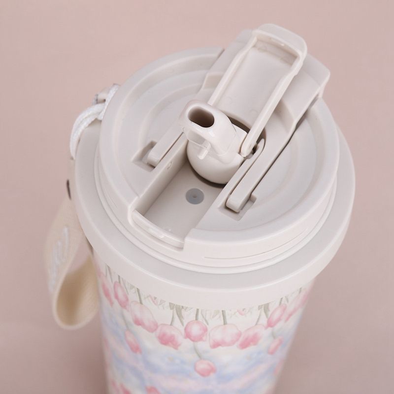 500ml Insulated Tumbler with Lid Straw And Handle