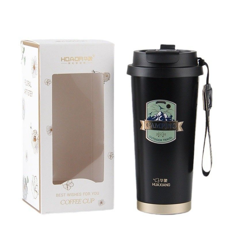 500ml Insulated Tumbler with Lid Straw And Handle