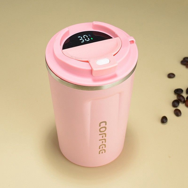 Temperature Display Insulated Travel Spill Proof Leak Proof Stainless Steel Coffee mug