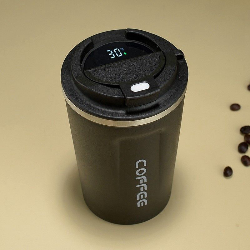 Temperature Display Insulated Travel Spill Proof Leak Proof Stainless Steel Coffee mug