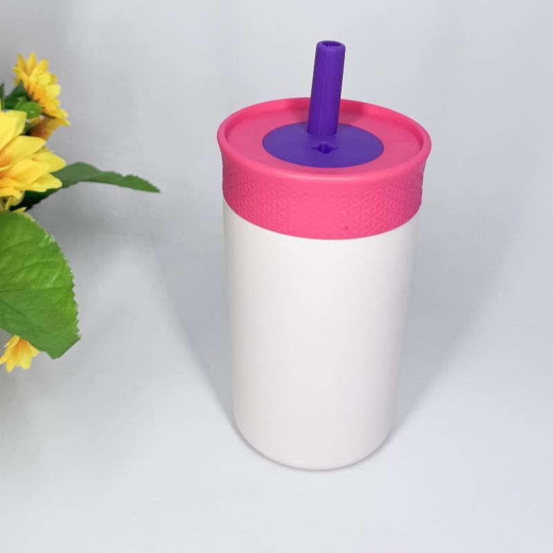 Owala-inspired design, coffee mug with straw, kids' insulated tumbler