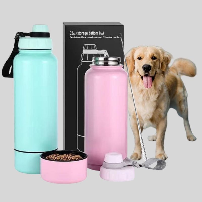 32oz Insulated Stainless Steel Water Bottle with Storage Box | Hot & Cold Outdoor Bottle