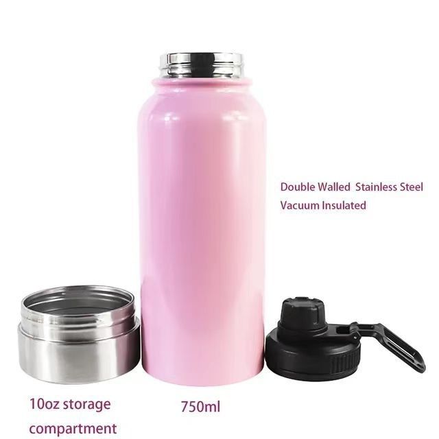 32oz Insulated Stainless Steel Water Bottle with Storage Box | Hot & Cold Outdoor Bottle