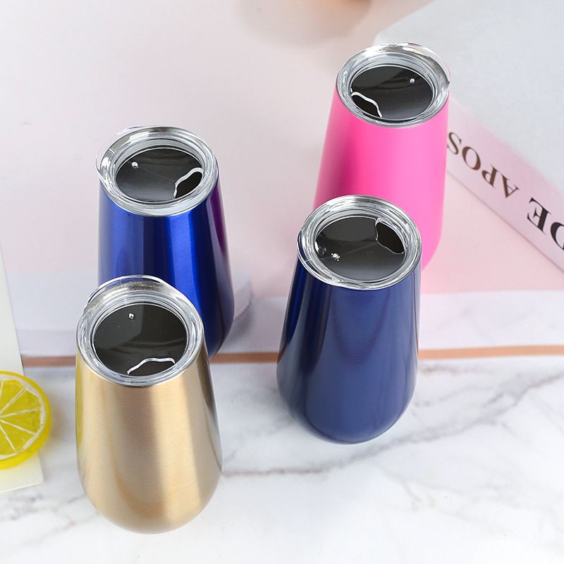 6oz Stainless Steel Champagne Flute Tumbler – Elegant and Customizable