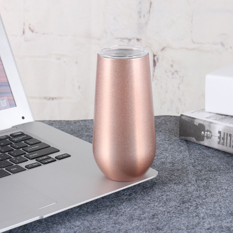 6oz Stainless Steel Champagne Flute Tumbler – Elegant and Customizable