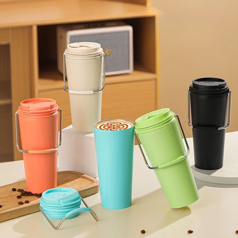 600ml Stainless Steel Coffee Tumbler with Handle