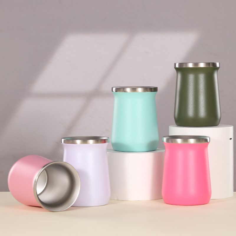 Modern Mate Cup - Minimalist Stainless Steel Design with Bombilla