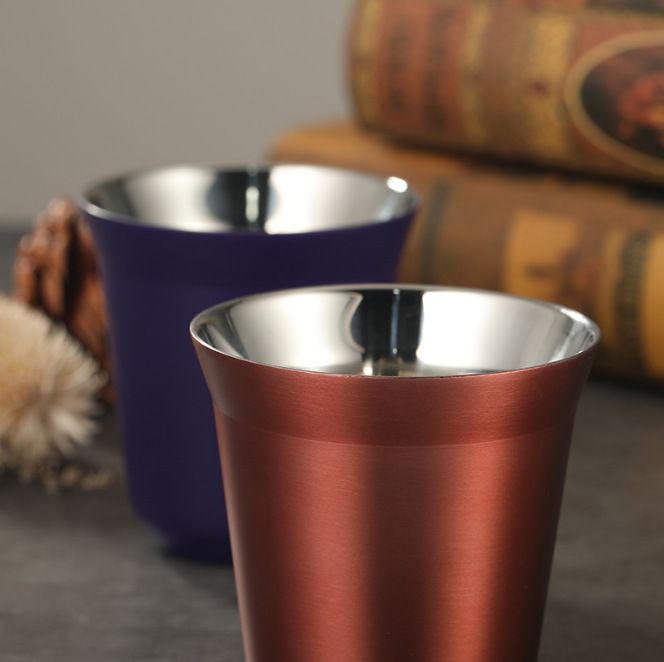 80ml Double-Wall Stainless Steel Espresso Cup