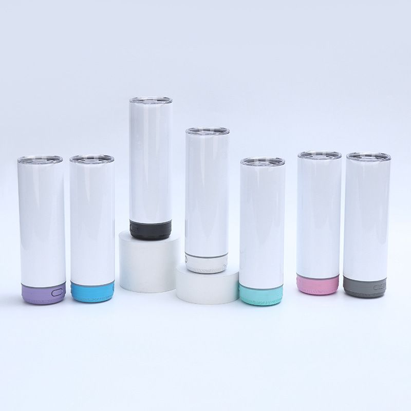 20oz Sublimation Straight Tumbler with Bluetooth Speaker Base